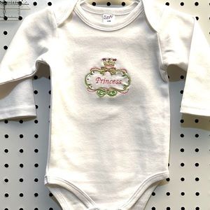 NWOT - Onesie with Princess embroidered on it